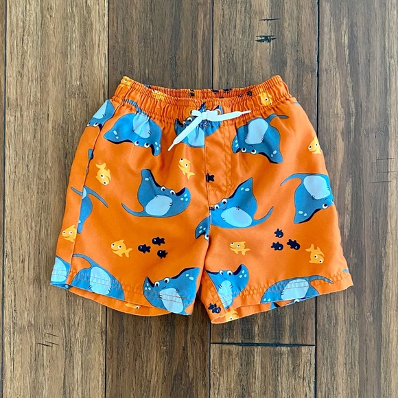 🚨Gymboree Swimming Trunks Stingray & Fish sz 3t - Picture 1 of 10